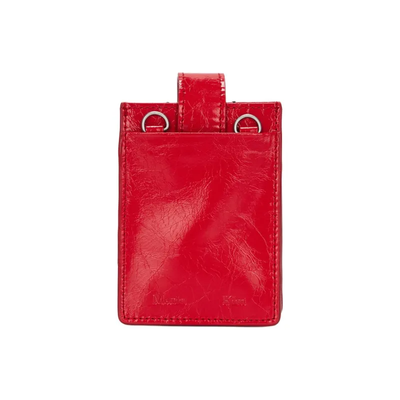 MATIN KIM Cow Leather Shoulder Bag, Crossbody Bag, Wallet Women's Red-1