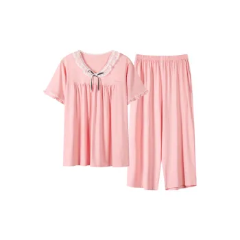 H-YXIANG Pajama Set Women's Coral Red