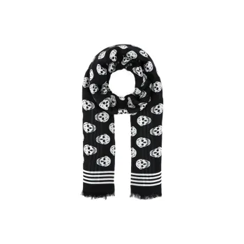 Alexander McQueen Modal Knit Scarves Women's Black
