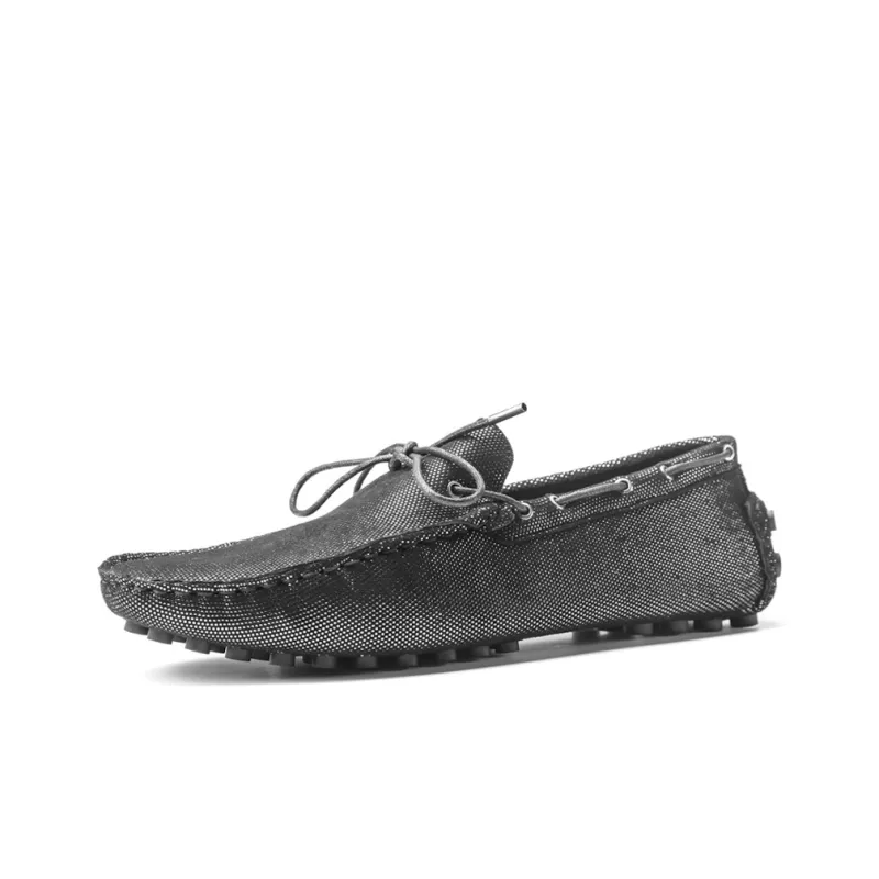 NORVINCY Gommino Loafers Men's Silver-1