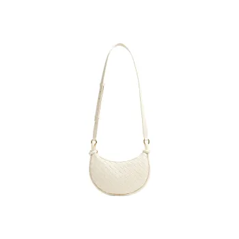 Bottega Veneta Leather Crescent Bag Shoulder Bag Crossbody Bag Women's Sea Salt Color
