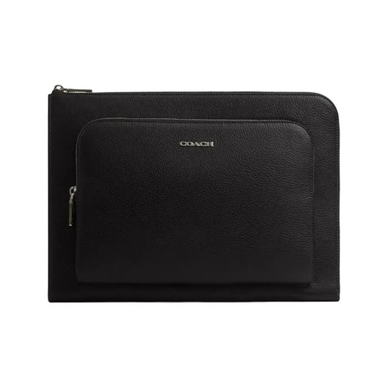 COACH ETHAN Canvas With Smooth Calfskin Briefcases Clutches Large Size Women's Black-0