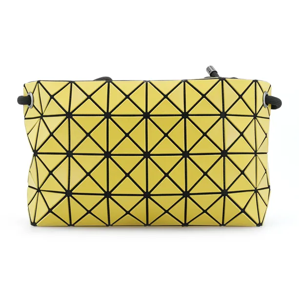 ISSEY MIYAKE LOOP MATTE Polyvinyl Chloride Resin Square Bag Portable Crossbody Bag Shoulder Bag Women's Yellow-3