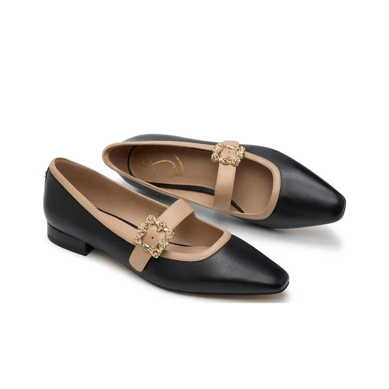 SAM EDELMAN Flat Mary Jane Shoes 1.8cm Women's Black-4