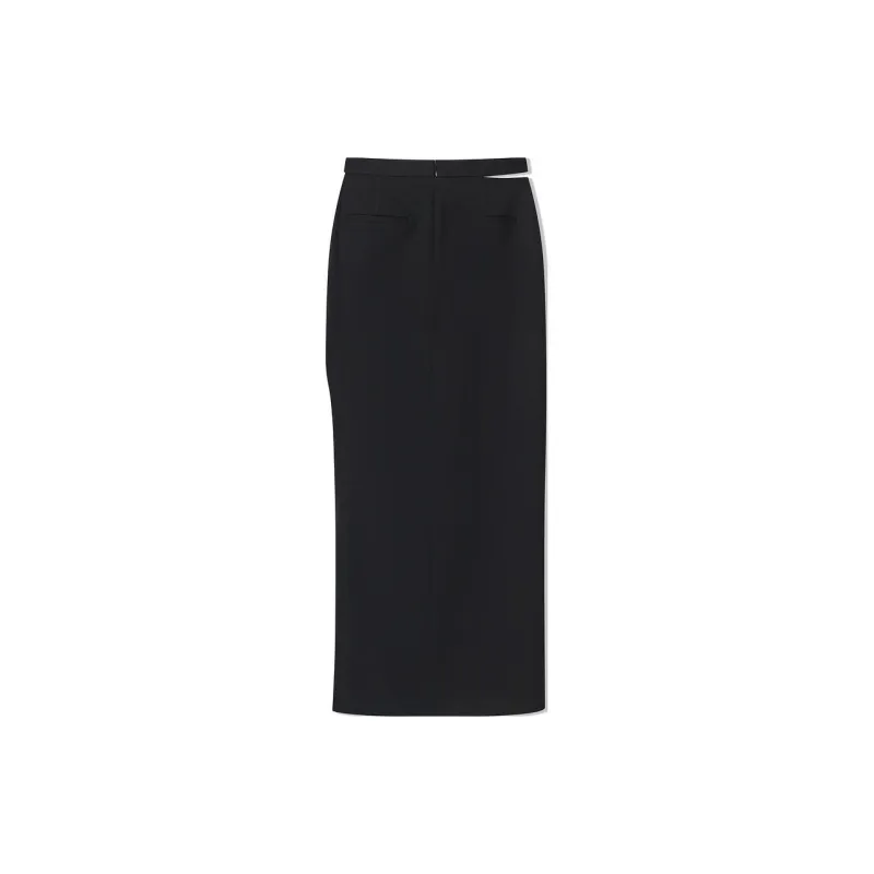 COVERINS Casual Long Skirts Women's Black-1