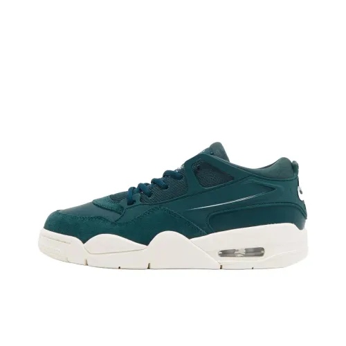 Jordan Air Jordan 4 Cushioning Low Top Vintage Basketball Shoes Men's Green Beige