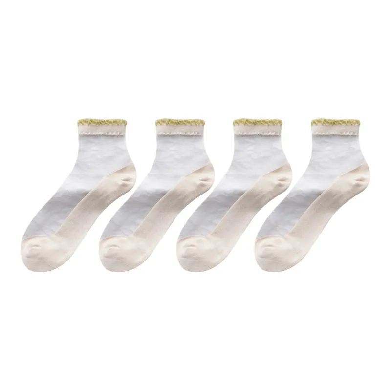 XXLLG Mid Calf Socks Women's 4 Pack-6