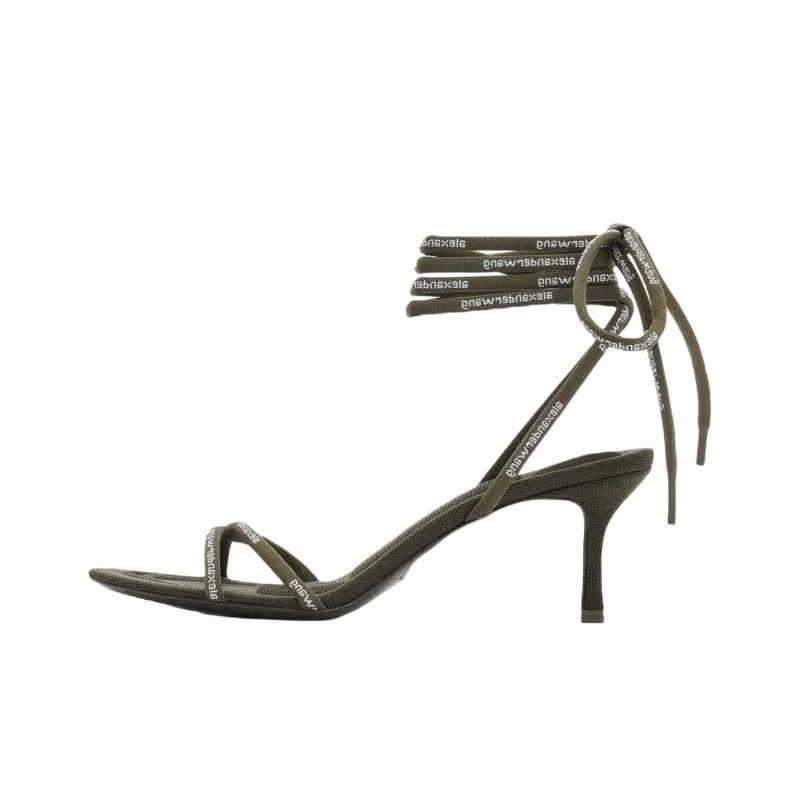 Alexander Wang Heli Strap Sandals 6.5cm Women's Army Green-0