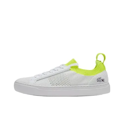 LACOSTE Skateboard Shoes Women's Low-Top White/Yellow