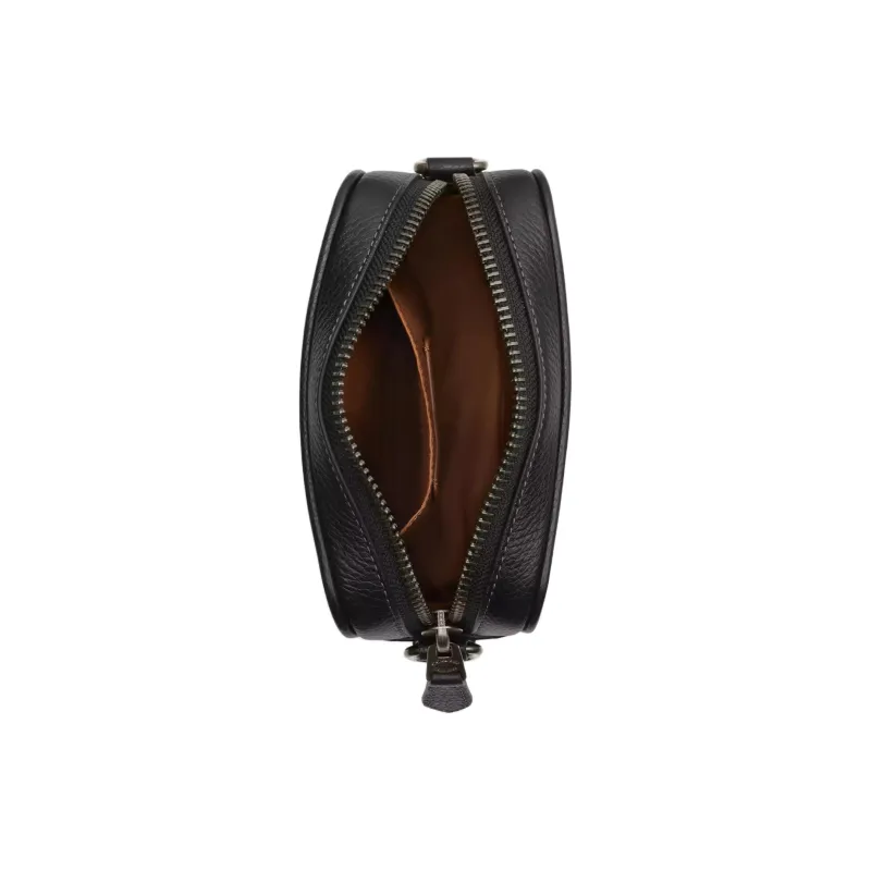 COACH Sullivan Leather With Coated Canvas Shoulder Bag, Crossbody Bag Small Size Men's Charcoal With Dark Stone Color-2