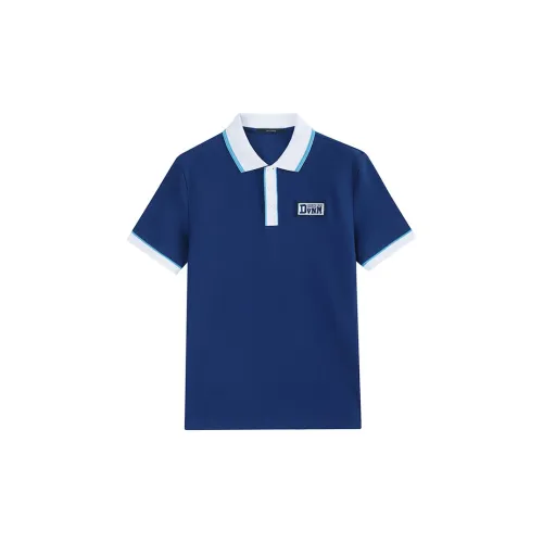 DAVID NAMAN Polo Shirts Men Gemstone Blue