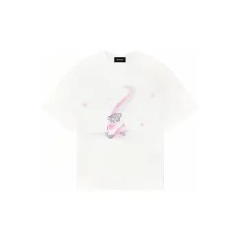 WE11DONE Teddy Bear print Cotton T shirt