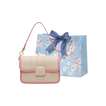 REDOO PU Portable Crossbody Bag, Shoulder Bag Regular Women's White & Pink/White & Black/Silver & Pink
