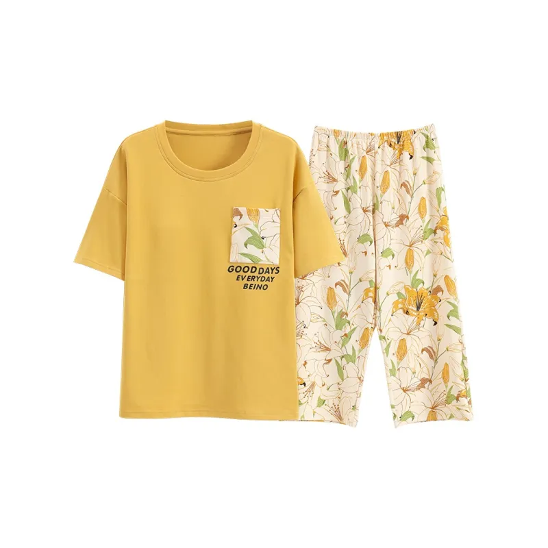 GOSO Pajama Set Women's Yellow Shades-0