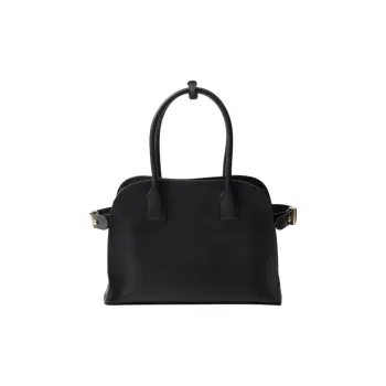 PRADA Leather Tote Bag, Shopping Bag, Handbag Medium Size Women's Black