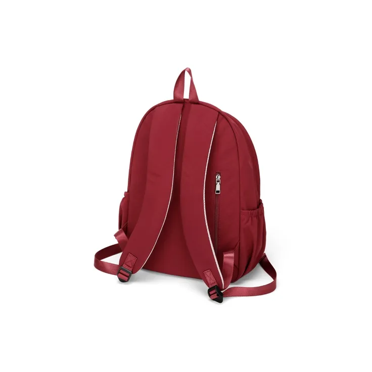 Simvay Clos Fabric Backpack Large Size Women's Burgundy-2