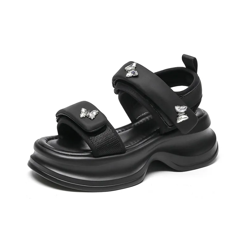 WOOS BOBO Versatile Casual Beach Shoes Strap Sandals 6cm Women's-0
