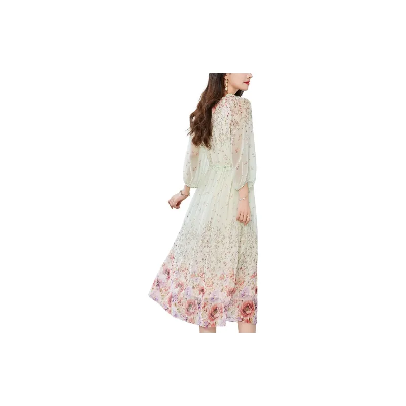 To The West Long Sleeved Dresses Women's Multicolor-1