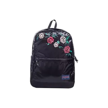 JanSport Polyester Backpack Medium Size Women's Multicolor Black