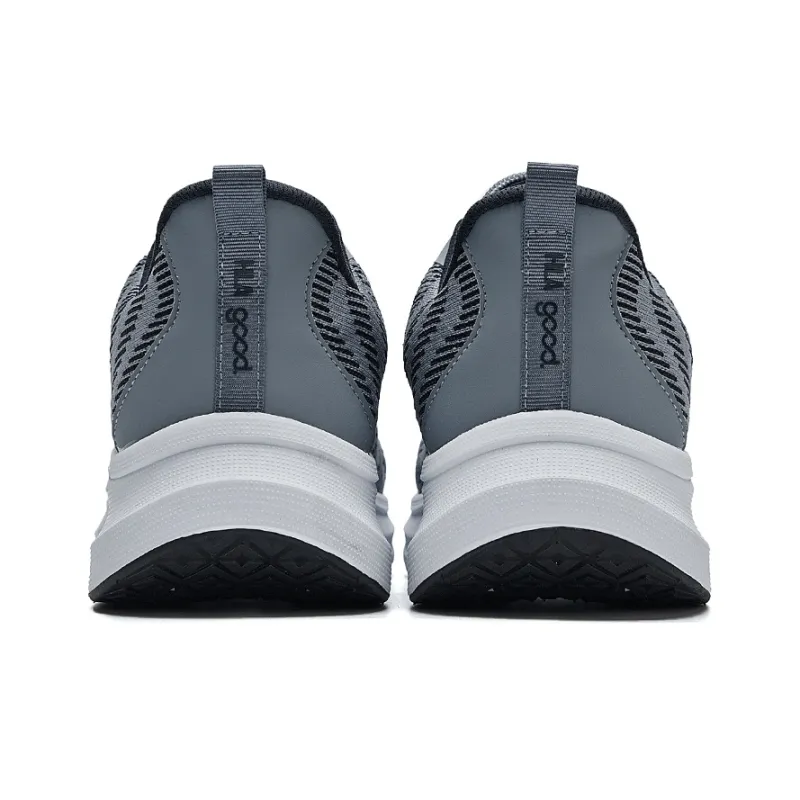HLA Men's Breathable Platform Lace-Free Athletic Shoes Lightweight Comfortable Elderly Shoes-3