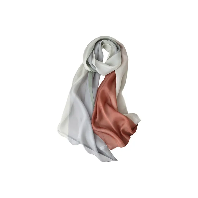 Hang Silk Road Mulberry Silk Silk Scarves Women's White-19