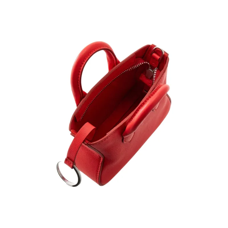 FERRAGAMO Calfskin Tote Charm Bag Merchandise Mini Men's Flame Red-3