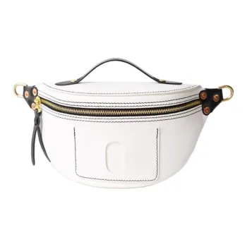 LINE ARTISANAL Vegetable Tanned Cow Leather Sling Bag Mini Women's White & Black