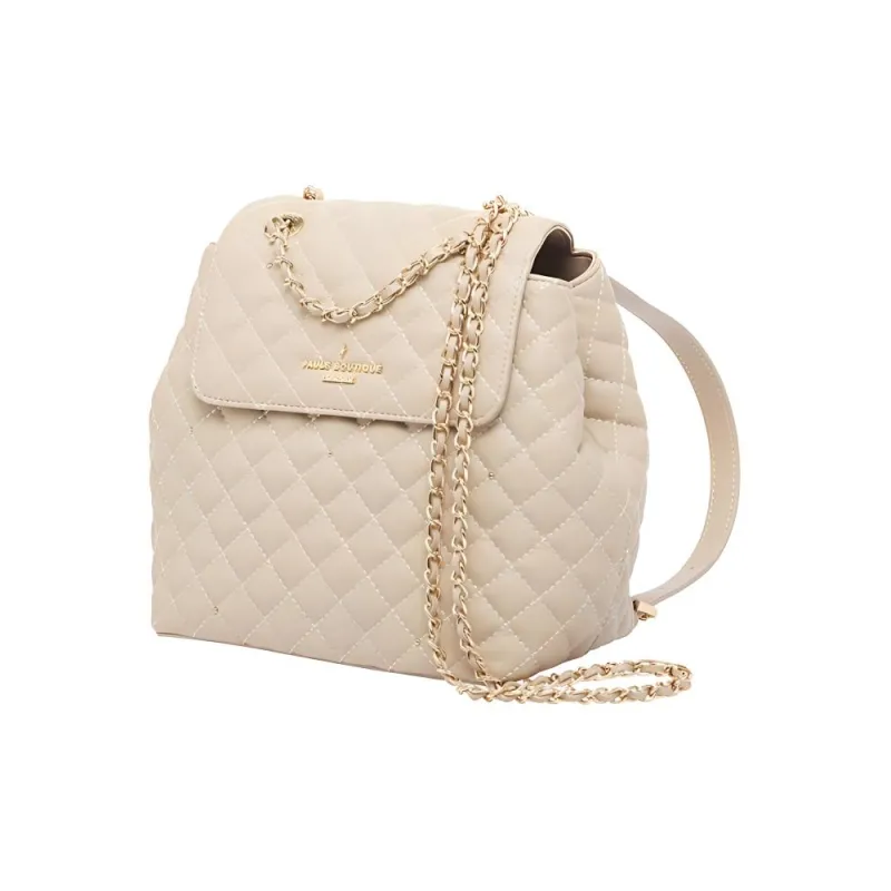 PAULS BOUTIQUE Artificial Leather Backpack Women's Taupe-1