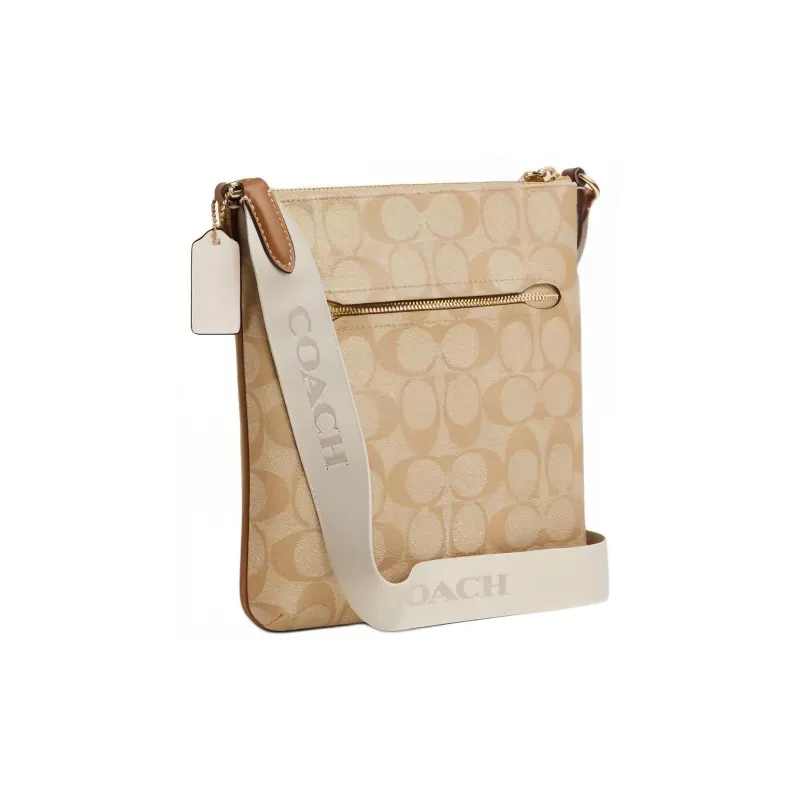 COACH Rowan Canvas Crossbody Bag, Shoulder Bag Women's Light Khaki-1