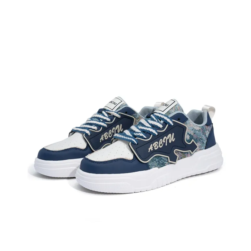 Seattle Palm Stylish Skateboarding Shoes Unisex Blue-3