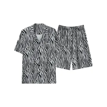 MIIOW Pajama Set Men's Zebra Print