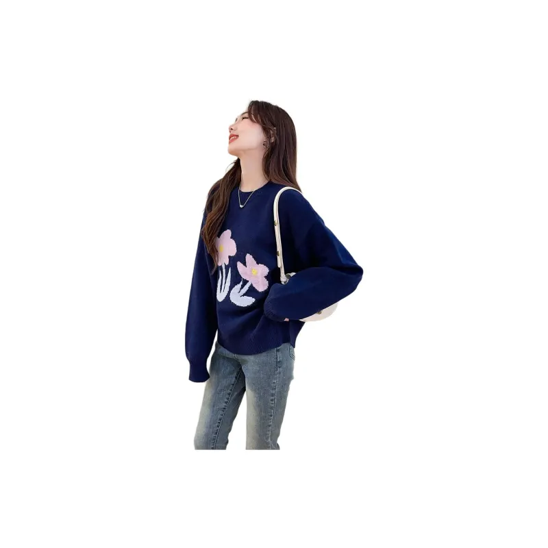 Tonlion Sweater Women's Navy Blue-2