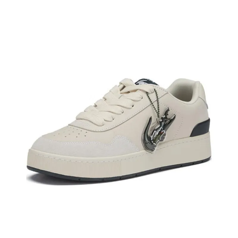 LACOSTE Low Top Skateboard Shoes Men's Beige-1