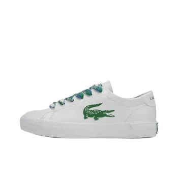 LACOSTE Low Top Skateboard Shoes Women's White Green