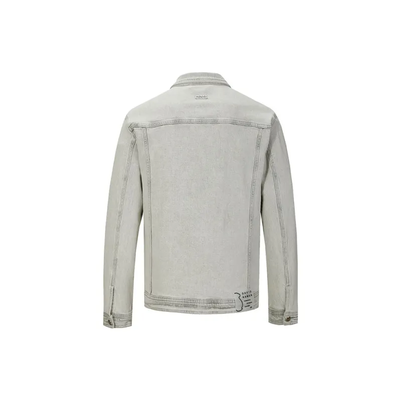 DAVID NAMAN Jackets Men Light Gray-1