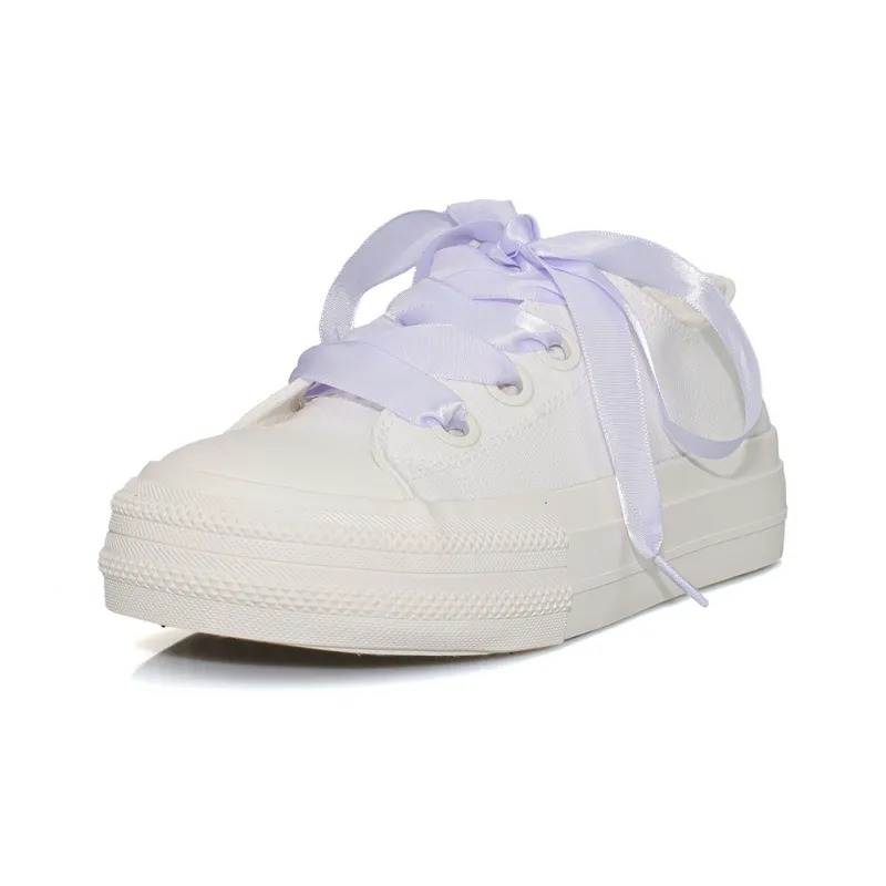 B10CROWN Breathable Lightweight Low Top Canvas Shoes Women's Ecru-2