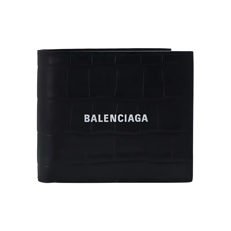 Balenciaga Leather Wallet Men's Black-0