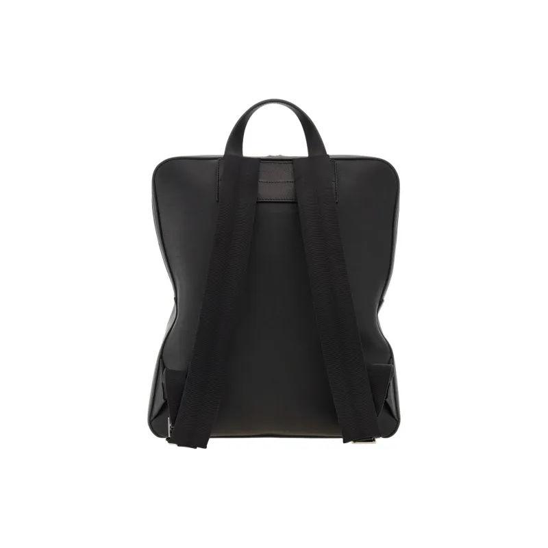 FERRAGAMO Calfskin Backpack Men's Black-2