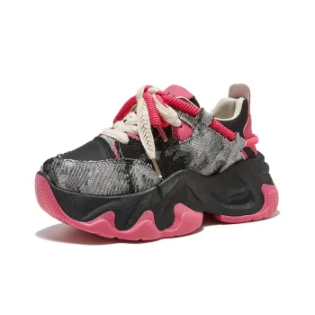 Komanic American Denim Chunky Sneakers For Women's Warm Lightweight And Breathable Low Top Casual Women's Shoes Women's