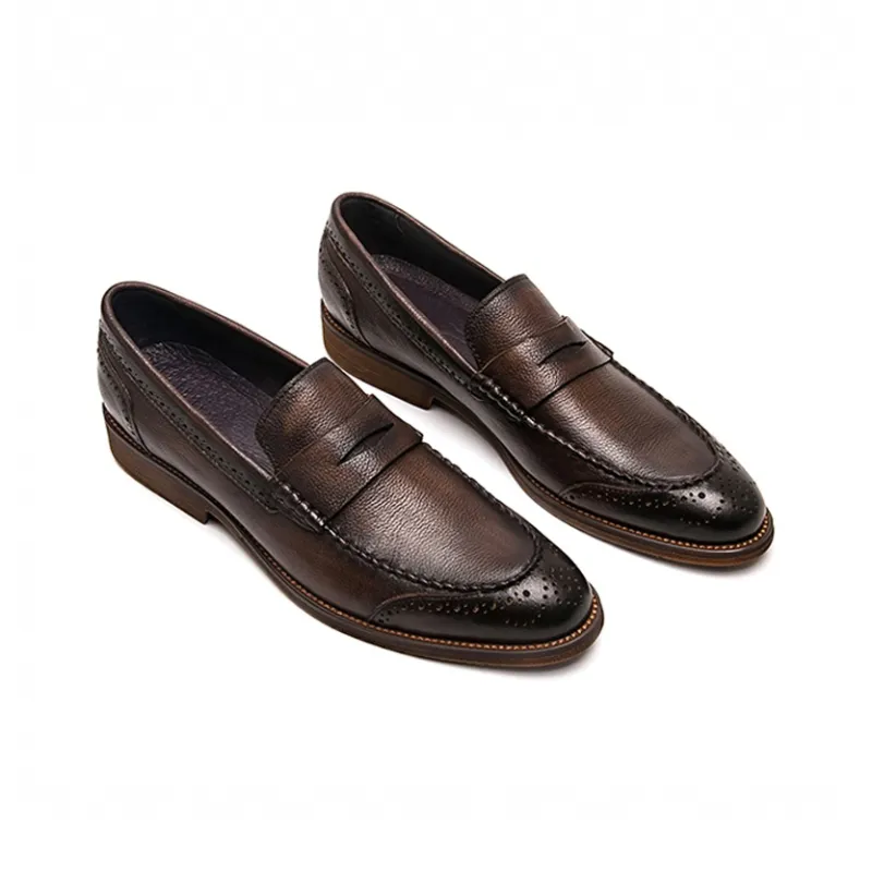 Bansley Dress Shoes Men Low Top Black/Brown/Coffee-10