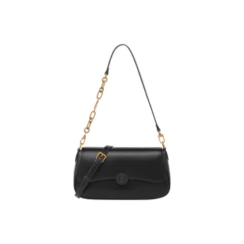 TTaG．baG Microfiber Synthetic Leather Shoulder Bag Women's Black/Coffee/Jasper