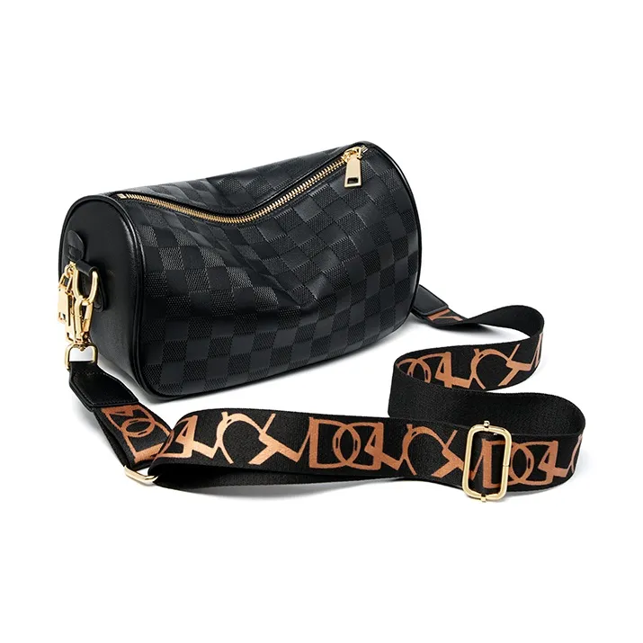 Carnival Keep Cow Leather Pillow Bag Shoulder Bag Crossbody Bag Regular Women's Black/Ecru-2