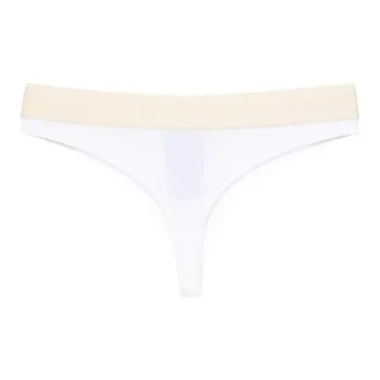 PALM ANGELS Logo tape Stretch cotton Thong