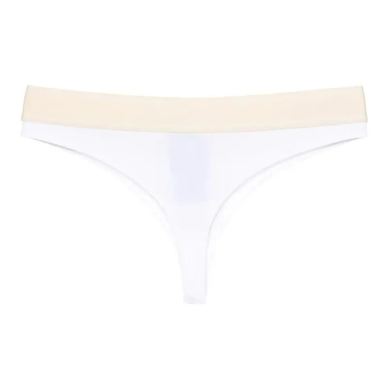 PALM ANGELS Logo tape Stretch cotton Thong-0