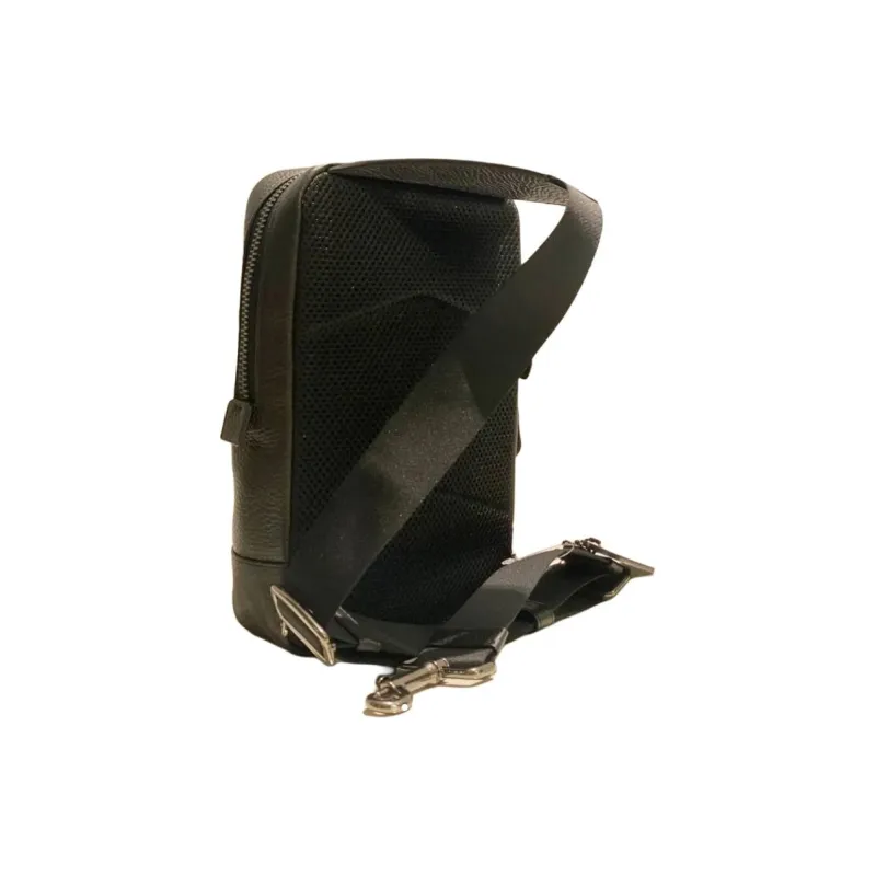 COACH Turner Leather One Shoulder Crossbody Bag, Sling Bag Small Size Men's Gray & Black-2