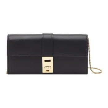 FERRAGAMO Cow Leather Wallet Women's Black