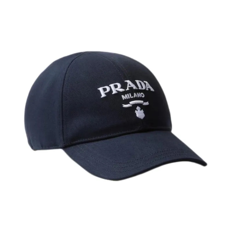 PRADA Logo embroidered Drill Cap-1