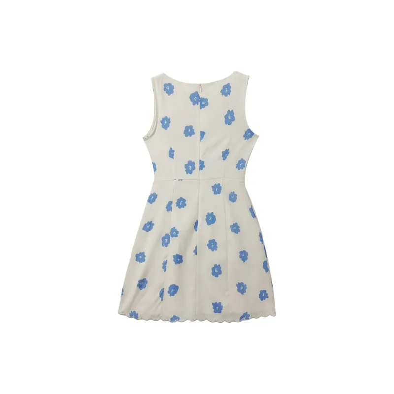 DOSOHEB Sleeveless Dress Women's Blue-1