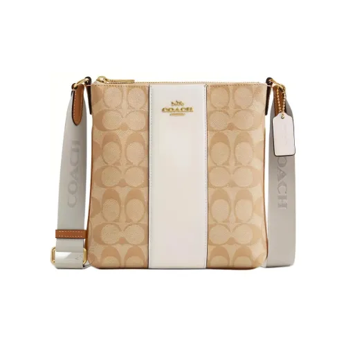 COACH Rowan Canvas Crossbody Bag Shoulder Bag Women's Light Khaki