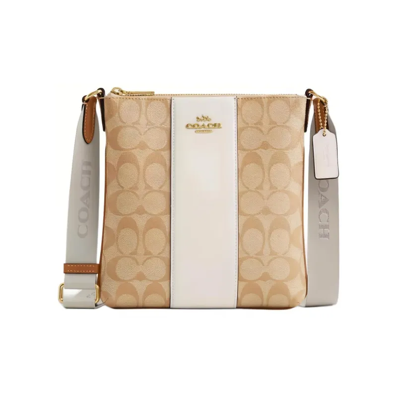 COACH Rowan Canvas Crossbody Bag, Shoulder Bag Women's Light Khaki-0